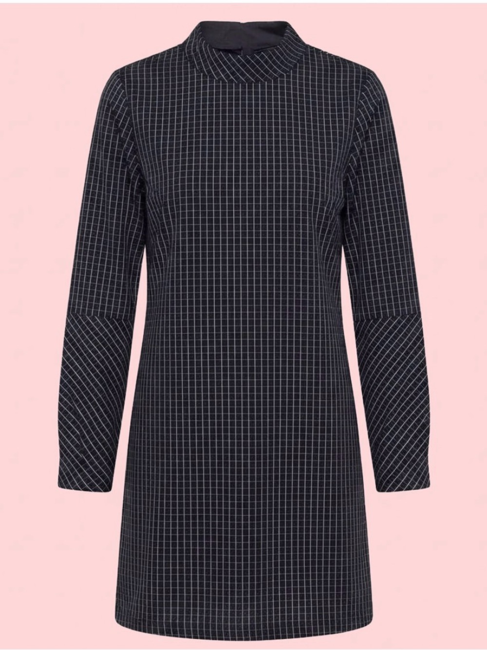 Halogen Black and White Grid Pattern A-Line Dress Size Small